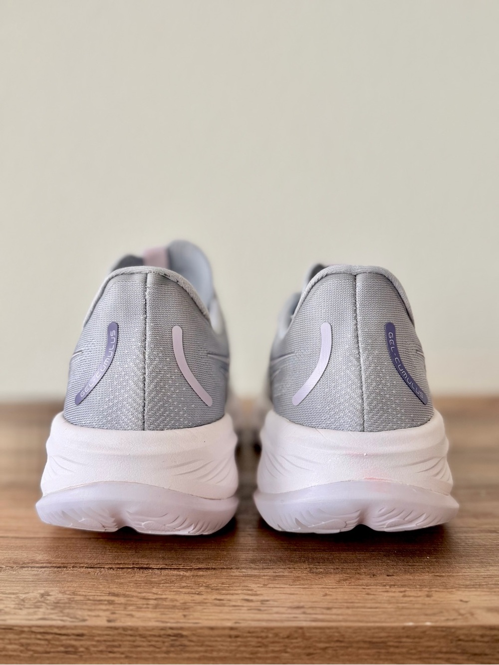 Asics Women's Light Gray and White Running Shoes - Picture 5 of 11